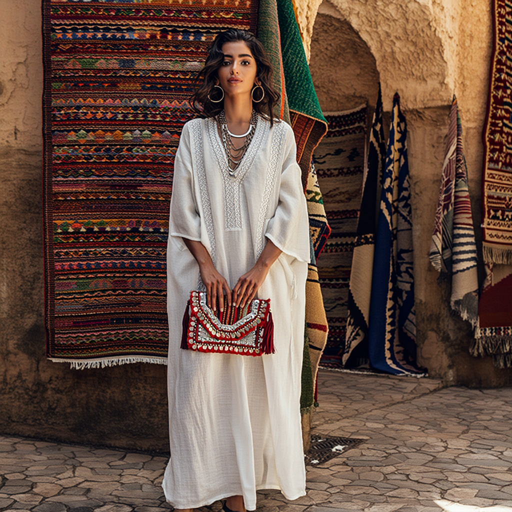 Bag Pouch with Amazigh rug ⵜⵉⵜⵔⵉⵜ