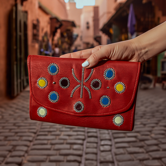 Yaz Leather Bag Pouch ⵜⵉⵍⴻⵍⵉ