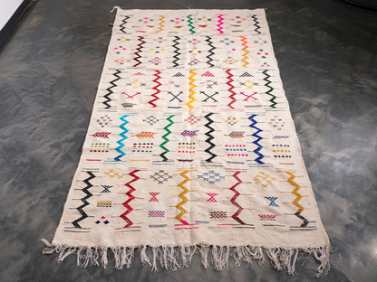 Handmade Amazigh Kilim Rug Tighassaline. FREE SHIPPING
